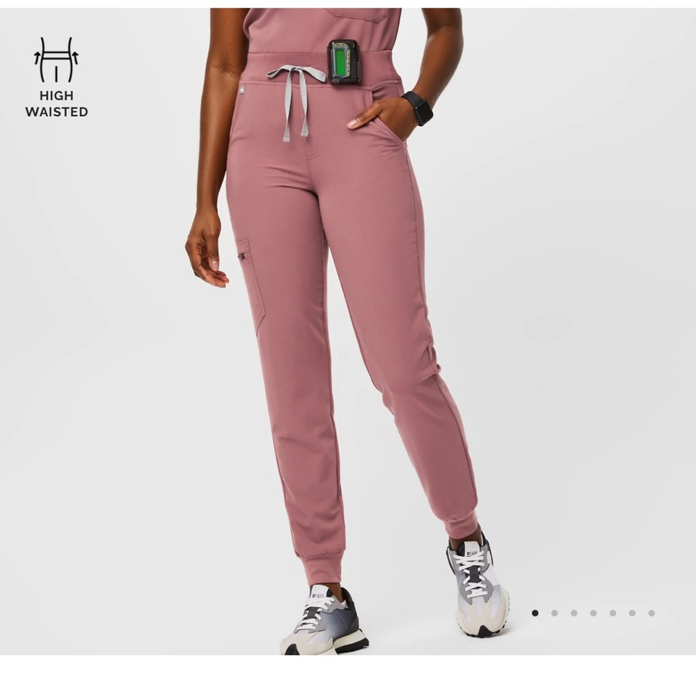 women's Mauve Zamora High Waisted - Jogger Scrub Pants - S / Mauve